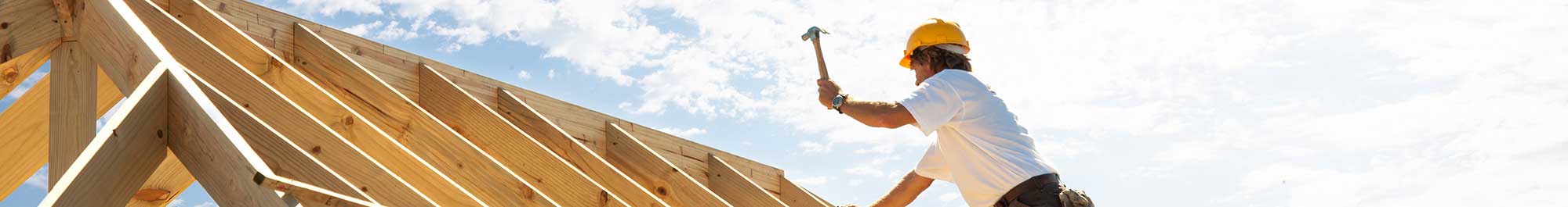 construction worker building a house
